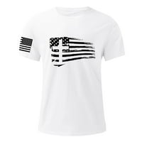 Luiyenes muški patriotski tines tiskali su punu rez dan neovisnosti vintage majica