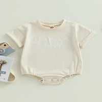 Dojenčad za djecu BUBBLE ROMPER kratki rukav Crew Craw slova Ispis Bodysuit Summer odjeća odjeća