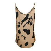 Ženska konzerva bez rukava za čišćenje Vruća majica Summer Beach Comfy Tees Leopard Štamparija Vintage