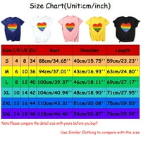 AMOUSA Žene Pride Rainbow Flag zastava Tunički pulover kratkih rukava majica majica majica majica za