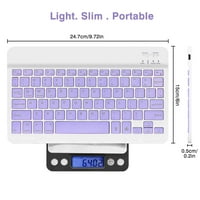 U lagana tastatura i miš sa pozadinom RGB svjetla, višestruki tanak punjiva tipkovnica Bluetooth 5.