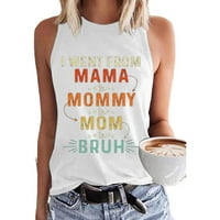 Mama majica ženska mama Leopard Pismo Ispis majica prsluk košulja Crewneck Išao sam iz mame do mame