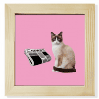 CAT Pročitajte tijelo uvijanja umjetnosti Deco modni kvadratni okvir okvira zidna tablica