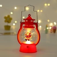 Osvetljeni božićni fenjer, LED božićna kristalna svjetla Rotiraju sjaj Božić Mali fenjer Lamp baterija