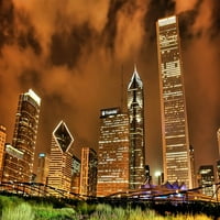 Chicago Skyline V - platna ili štampana zidna umjetnost