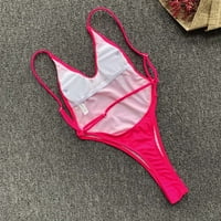 Ženski kupaći kostimi Bikini Push Up Bra Lady Splicing Tankinis set kupaći kostimi, žene, vruće ružičaste,