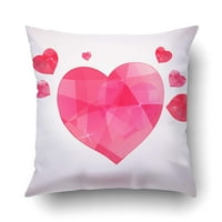 Ružičasto geometrijsko srce s trokutama za vjenčanje Valentin39s Day Love Događaji Jastučni jastuk jastuk