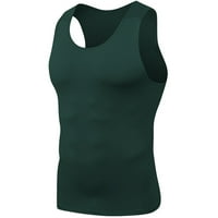 Guvpev muški košulje za brzo sušenje za mršavljenje krasta prsluk vest za vježbanje na vrhu ABS Abbumenske donje košulje - vojska zelena l