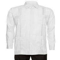 Giovanni Uomo Muški dugih rukava posteljina guayabera majica