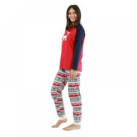 Podudaranje božićnih setova porodice Pajamas, patchwork dugih rukava silk košulja + print pantalone
