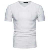 Muške majice kratki rukav Ležeran na VACT SOLID WRITE Dizajn pulover T Majica Bluza Tops Dating White