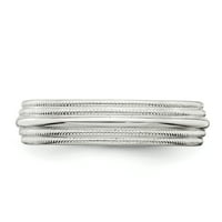 Carat u Karatsu Sterling Silver Wide Band Comfort-Fit dvostruko milgrain prsten veličine -13