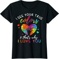 Pogledajte svoje prave boje, puzzle svjetska majica za svijest o autizmu