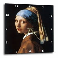 3drose djevojka sa bisernom naušnicama Jan Vermeer - zidni sat, po