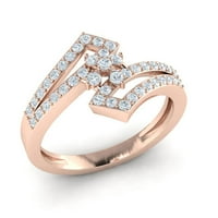 Originalni 2Ct okrugli rez dijamantski zabavni angažman modernog modernog prstena s desnim rukom Čvrsto 14K Gold GH si2