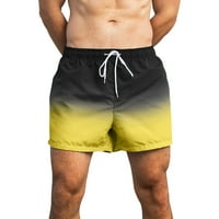 Chueoow ljeto muške kratke hlače dužine koljena, prevelike tanke gradijentne hlače na plažima Sportske