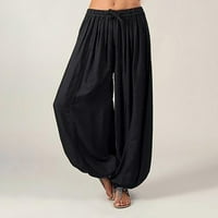 Žene plus veličine pune boje casual labavi harem hlače yoga hlače za žene pantalone