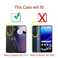 OneToughShield ® za Motorola Moto G Stylus 5G Throototoff futrola za telefon, sa kaljenim zaštitnim