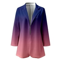 Priključni pregledi za žene cvjetni ispisani kardigan formalno odijelo V-izrez dugih rukava Bluza poslovne