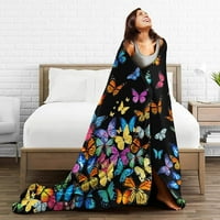 Nosbei leptir pokrivač prekrasan leptir bacajte pokrivač ultra mekane deketa lagana ugodna za krevet