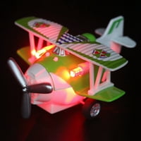 Kripyery LED lagan crtani dvostruki krilni povratni kliznik klipni avion Model dječje igračke sa zvukom