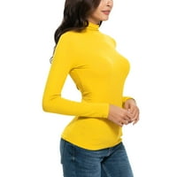 Djevojka Bluza Žene Ležerne prilike pune dugih rukava Tortleneck vrhovi Slim Fit Strestey Slow majice