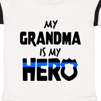 Inktastic moja baka je moj herojski policajac Porodični poklon dječaka za bebe ili dječji bod