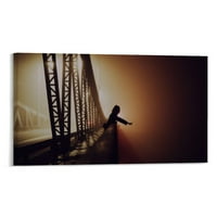 Most sjena noću - platno ispisuje zidnu umjetnost bez uokvirenog, modernog ukrasa za uređenje zida Naslona