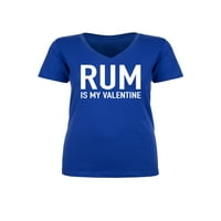 Rum je moj valentinski tee V-izrez