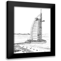 Wang, Melissa Crni moderni uokvireni muzej umjetnički print pod nazivom - Dubai u crno-bijeli I