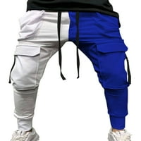 Avamo Plus Veličina patchwork dukseri mens hip hop džep teretni hlače Ležerne tanke fit jogging stants