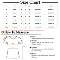 GUZOM T majice za žene plus size - Comfy vrhovi seksi vrhovi Crew vrat tiskani majčin dan casual kratkih