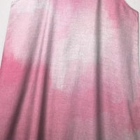Haljine za žene Himeway Fashion Womens Ispis Nepravilna rukava Ležerne prilike Labave haljine Hot Pink