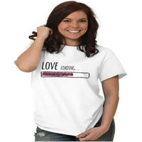 Romantični geek Gamer Love Loading Slatka ženska grafička majica Tees Brisco Brends L