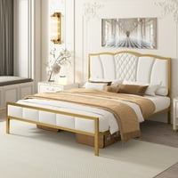 Zlatna metalna platforma Kreveti sa drva Podrška za šrej, bez buke, bez BO opruge Potrebno je bež +