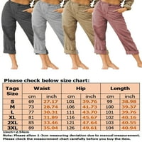 Niveer ženske posteljine pamučne hlače Casual bagergy Loot Fit plaža Lounge pantalone Duge duge hlače