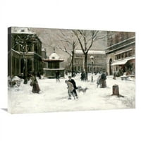 u. Zimska ulična scena, Pariz Art Print - Luigi Loir