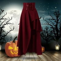 SKPBlutn Ljetne haljine Steampunk Gothic Odjeća Vintage pamučne crne čipke suknje haljine za žene m