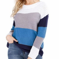 Cleariance Deagia Prevelizirani džemperi za žene okrugli vrat džemper rukavi okrugli vrat Boja podudaranje
