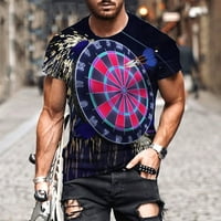 Zermoge muškarci majice bluze na čišćenju prodaje muške modne ljetne dekolte majice 3D uzorak tiskanje