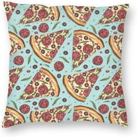 Ugodno bacanje jastuk za jastuk za pizzu Theme Dekorativni kvadratni jastučni list bacač jastuk za spavaću