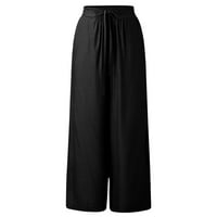 FVWitlyh pantalone za žene plus veličine casual pantalone za žene 4x - Žene čvrste ležerne crkvene labave