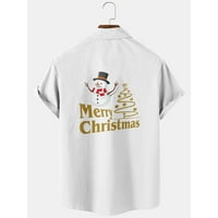 Daqian Muns T-majice čišćenje Muški božićni 3D digitalni tisak casual labav majica kratkih rukava Muška