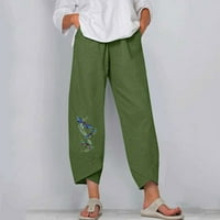Ženske pamučne platnene hlače Prodaja Plus Veličina Ležerne prilike Flowy Wide Leptir Firework grafički