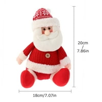 Predivna božićna pletena lutka igračka Santa Claus Doll Desktop Ornament