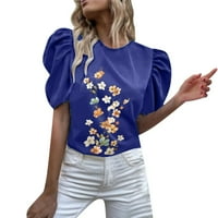 Koaiezne Womens Fomes Closet s kratkim rukavima od tiskane majice Top Casual Slim Majice Tee bluza Žene