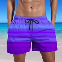 Hvyesh Swim trunks za muškarce Big i visoki elastični plaža Kratke hlače Brzo suhe vučne ploče kratke
