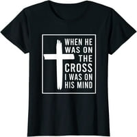 Bio je na krstu bio sam na njegovom umu Isuse Christian Bible Cross Majica Top Top