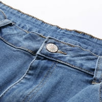 DMQupv ženske poslovne odijele plus veličine Žene Ljetne hlače hlače Jean High Squik plus rudanje veličine