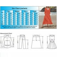 Proljetne haljine za žene Ležerne prilike za krastavca sa rukavima s džepovima sa džepovima Maxi haljina